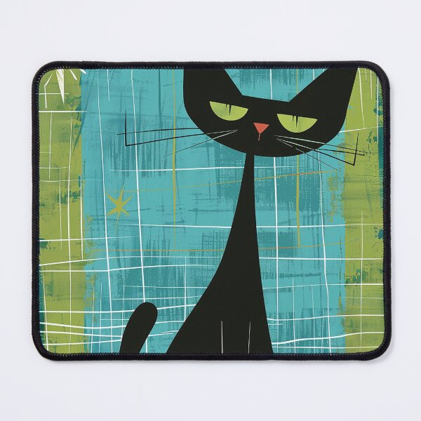 Item preview, Modern Retro Vintage Cat Art designed and sold by nomiraclehere.