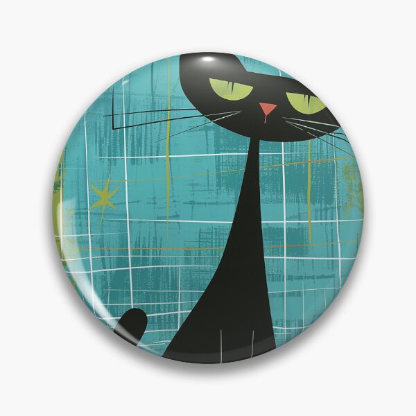 Item preview, Modern Retro Vintage Cat Art designed and sold by nomiraclehere.