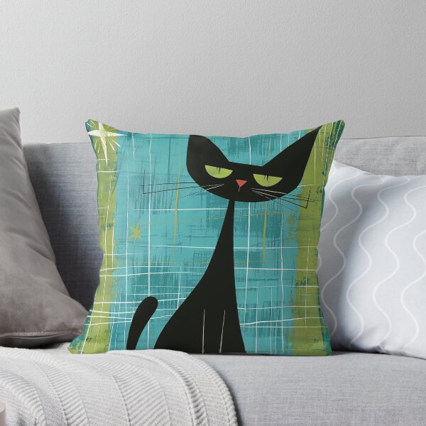 Item preview, Modern Retro Vintage Cat Art designed and sold by nomiraclehere.