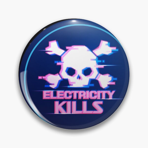 Item preview, electricity kills warning futuristic style designed and sold by NiamLab.