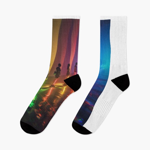 Item preview, Glowing Silhouettes on Rainbow Path designed and sold by jessicafung207.