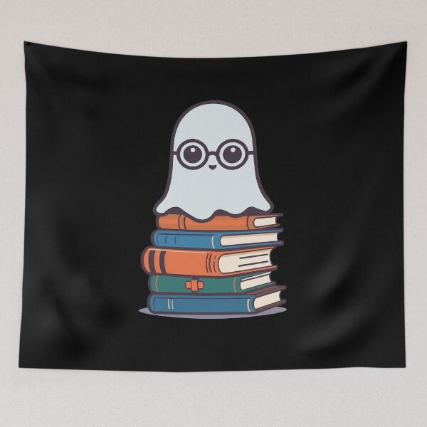 Item preview, Cute Bookworm Reading Halloween Ghost Design designed and sold by LuminOrb.
