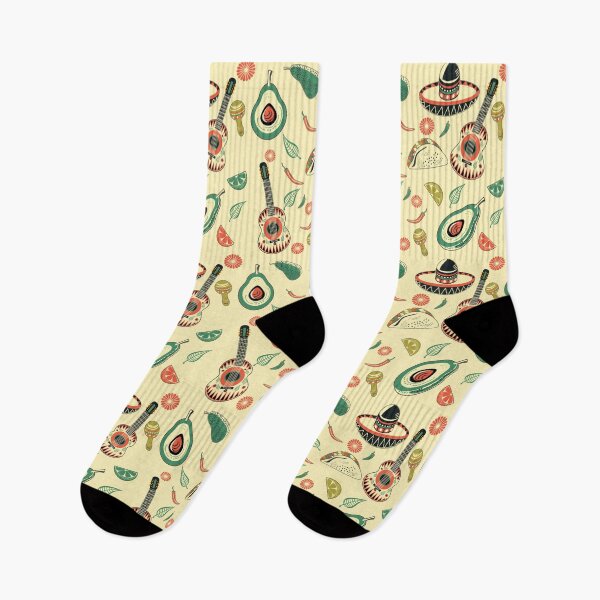 Item preview, Don't Worry, Be Guac-y! Mexican Style Pattern on the Light Grey Background  designed and sold by IraNiva.