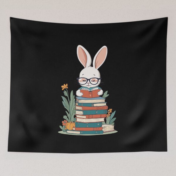 Item preview, Reading Bunny Enthusiastic Book Lover Style designed and sold by LuminOrb.