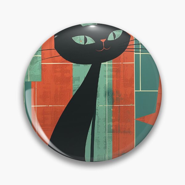 Item preview, Modern Retro Vintage Cat Art designed and sold by nomiraclehere.