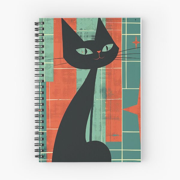 Item preview, Modern Retro Vintage Cat Art designed and sold by nomiraclehere.