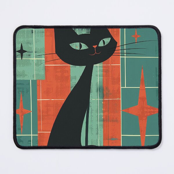 Item preview, Modern Retro Vintage Cat Art designed and sold by nomiraclehere.