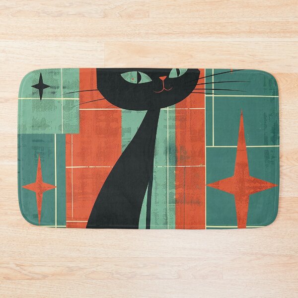 Item preview, Modern Retro Vintage Cat Art designed and sold by nomiraclehere.
