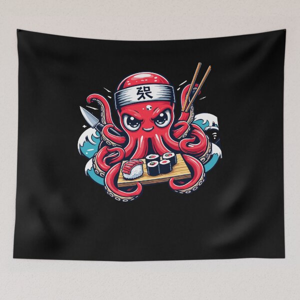 Item preview, Japanese Sushi Chef Japanese Octopus Kraken Funny Anime designed and sold by Dressed For  Duty.