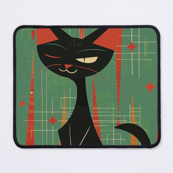 Item preview, Modern Retro Vintage Cat Art designed and sold by nomiraclehere.