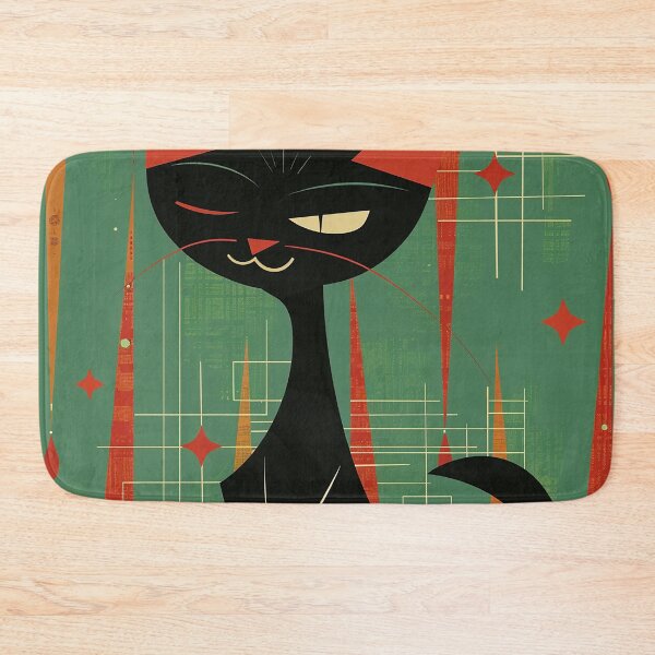 Item preview, Modern Retro Vintage Cat Art designed and sold by nomiraclehere.