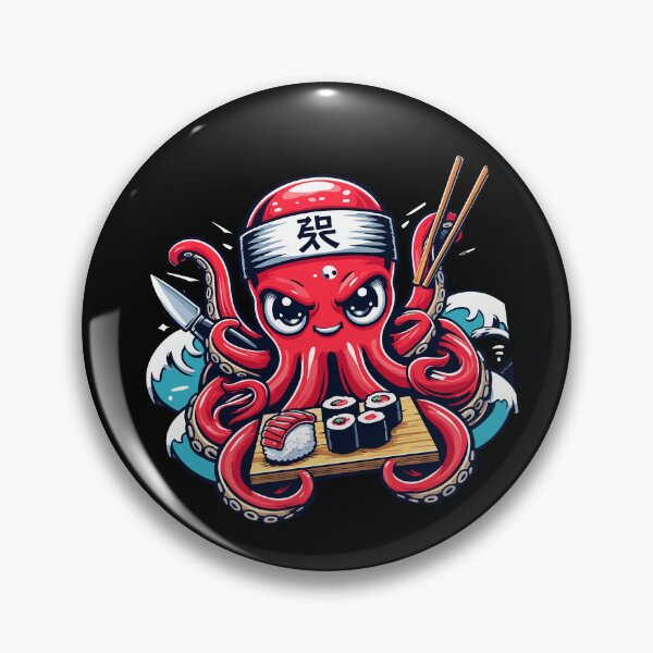 Item preview, Japanese Sushi Chef Japanese Octopus Kraken Funny Anime designed and sold by Dressed For  Duty.