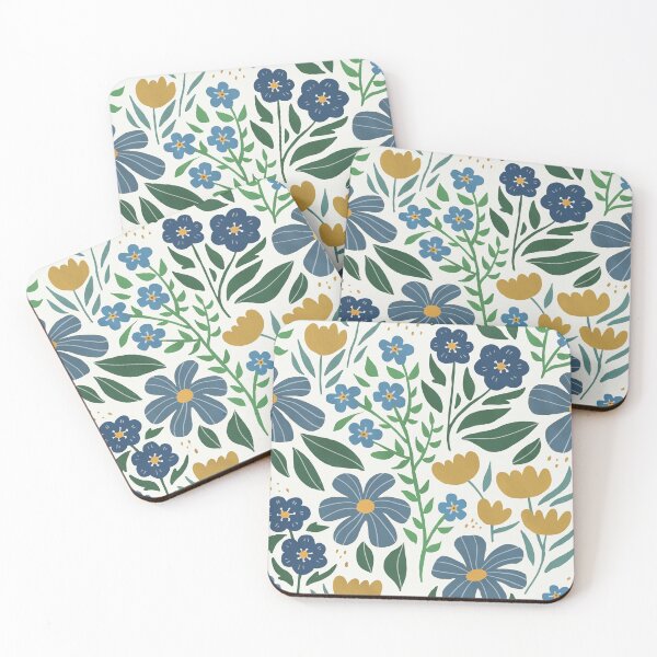 Item preview, Seamless blue flower print designed and sold by Sophieeeeehu.