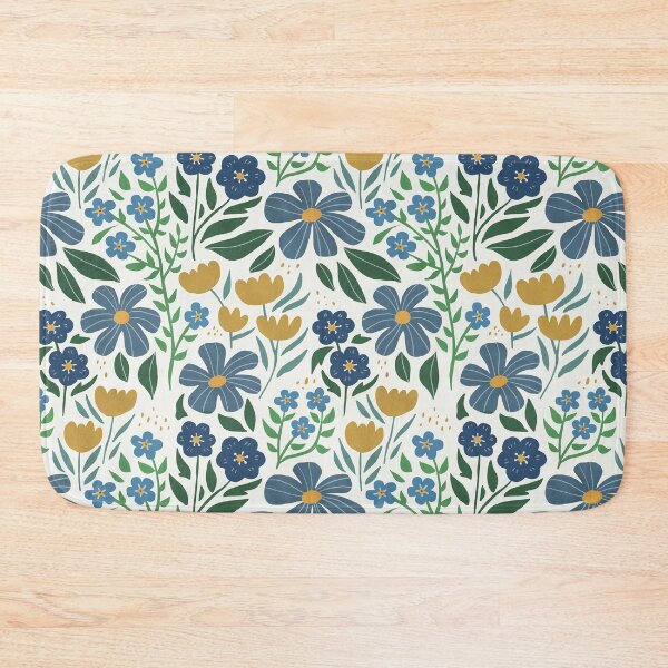 Item preview, Seamless blue flower print designed and sold by Sophieeeeehu.