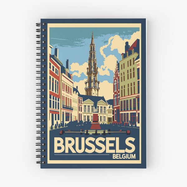 Item preview, A Vintage Travel Illustration of Brussels - Belgium  designed and sold by GoodOldVintage.