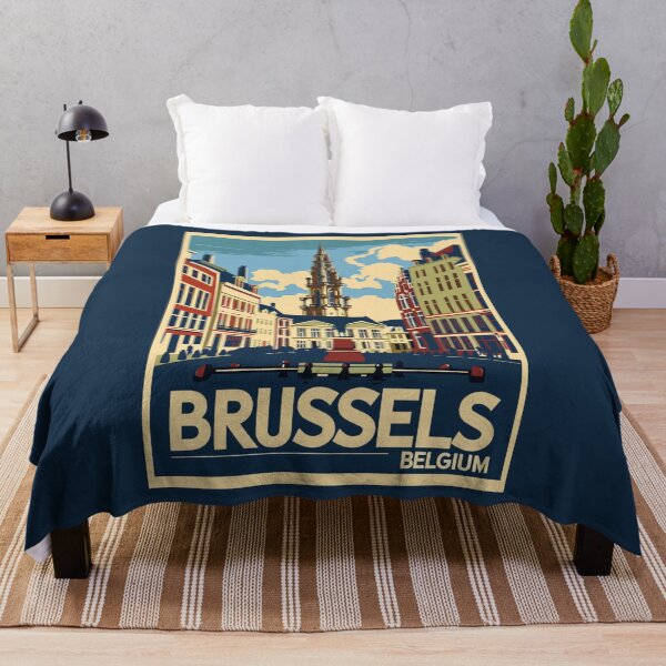 Item preview, A Vintage Travel Illustration of Brussels - Belgium  designed and sold by GoodOldVintage.