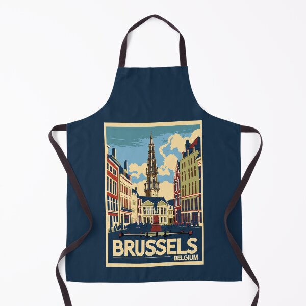 Item preview, A Vintage Travel Illustration of Brussels - Belgium  designed and sold by GoodOldVintage.