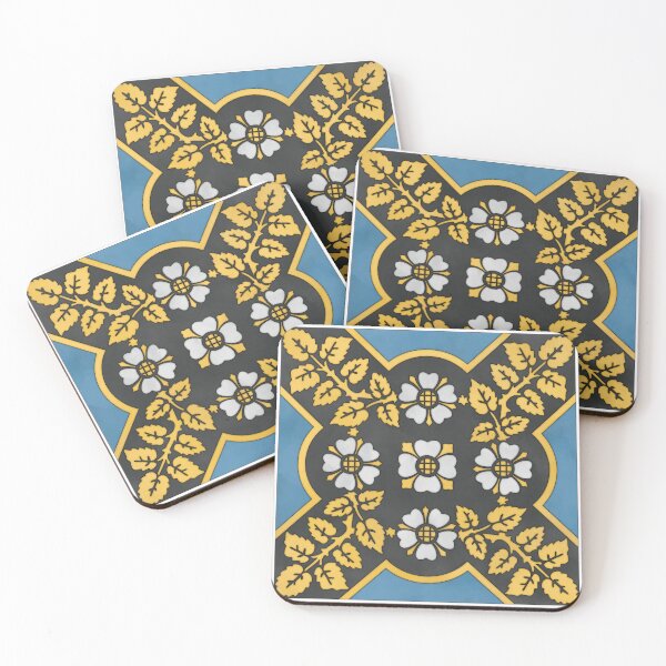 Item preview, Floral Blue Tile Reproduction designed and sold by MadeByGeeClowes.