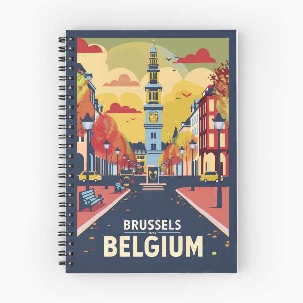 Item preview, A Vintage Travel Illustration of Brussels - Belgium  designed and sold by GoodOldVintage.