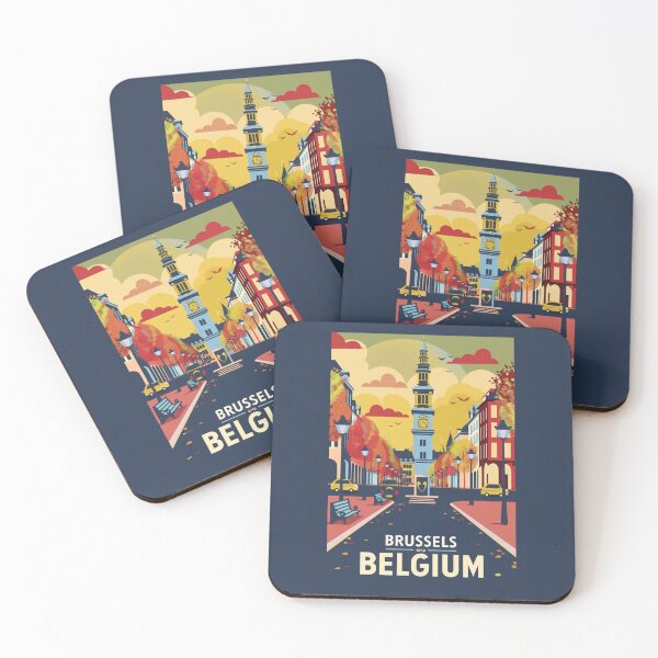Item preview, A Vintage Travel Illustration of Brussels - Belgium  designed and sold by GoodOldVintage.