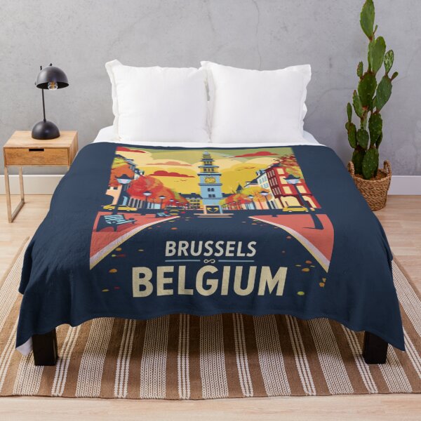 Item preview, A Vintage Travel Illustration of Brussels - Belgium  designed and sold by GoodOldVintage.