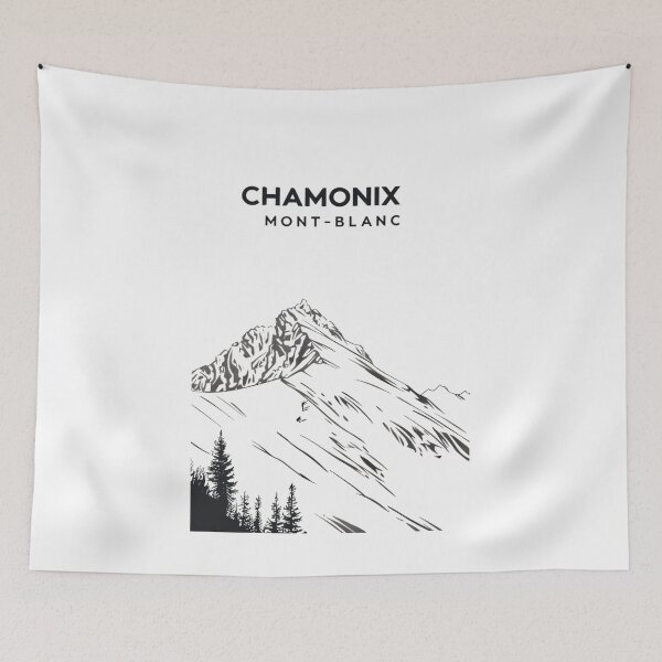 Item preview, A Vintage Travel Illustration of Chamonix Mont Blanc - France designed and sold by GoodOldVintage.
