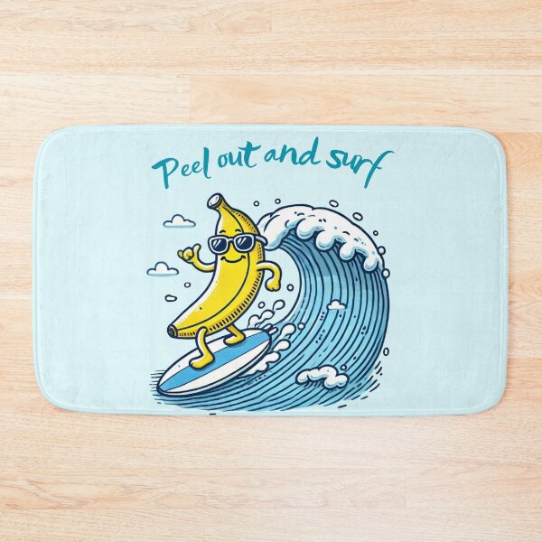 Item preview, Peel out and surf - Banana surfing on a wave designed and sold by Funny-Banana.