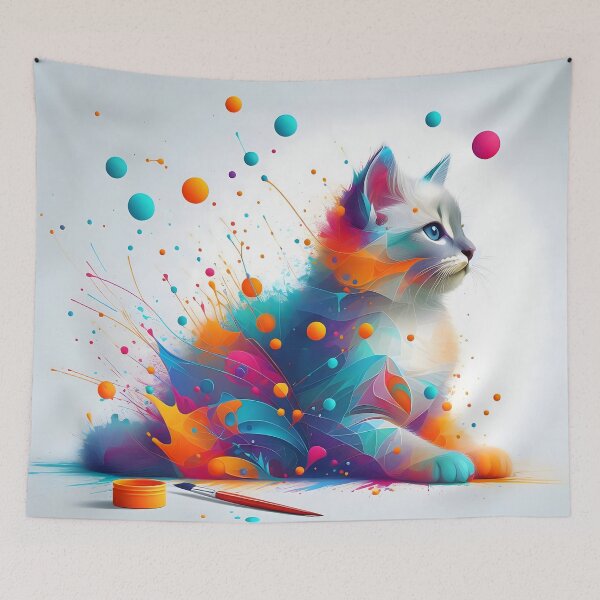 Item preview, Vibrant Feline Fantasy designed and sold by HarmonyInBloom.
