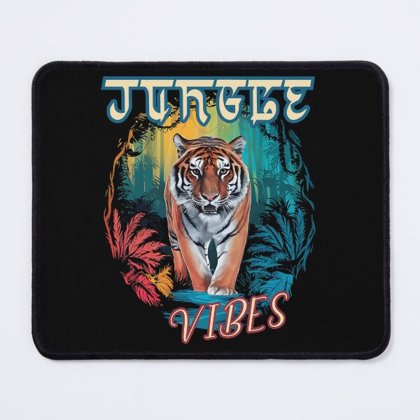Item preview, JUNGLE VIBES colourful forest with Tiger walking trough design designed and sold by Jt41.