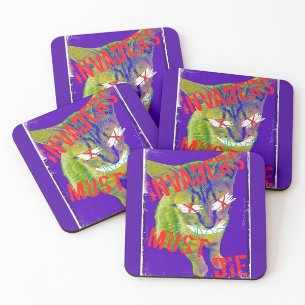 Item preview, Invaders Cat Purple  designed and sold by DerekDoll.