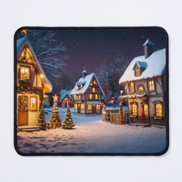 Item preview, Snowy Enchanted Christmas Village designed and sold by BlareBlare.