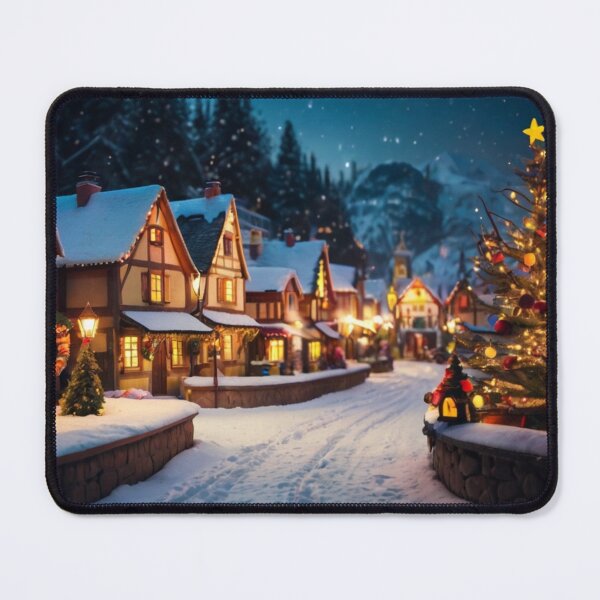 Item preview, Fairytale Christmas Village in Winter designed and sold by BlareBlare.