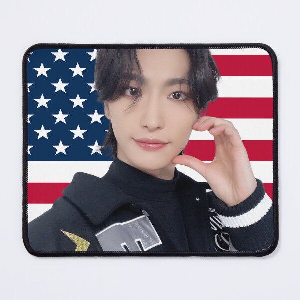 Item preview, USA Flag Seonghwa Ateez Kpop Meme designed and sold by StarBunnyDesign.