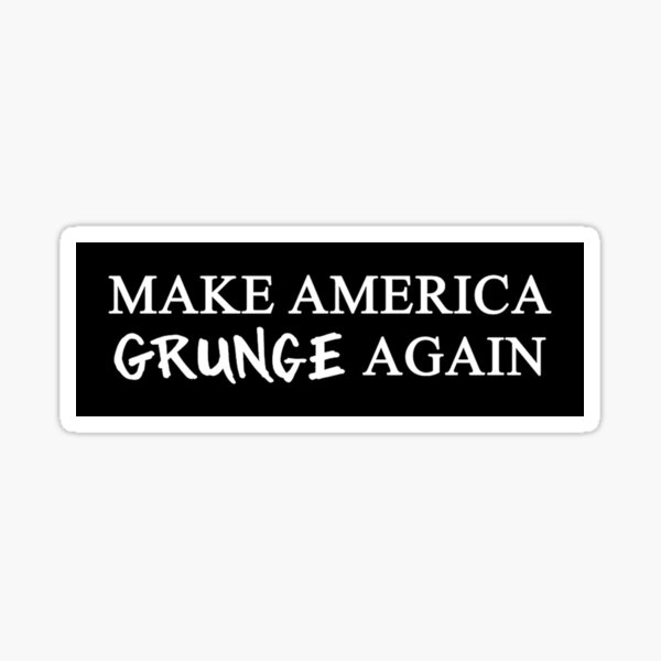 Vista previa del artículo con la obra «MAGA (titik dua) Haz que Estados Unidos vuelva a ser grunge», diseñado y vendido por sapffle.