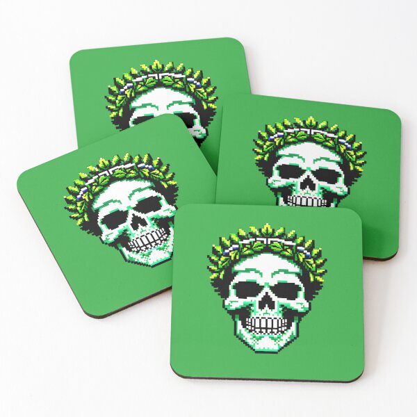 Item preview, Pixel Art Skull: Laurel Wreath Elegance designed and sold by Ronny-Owiso.