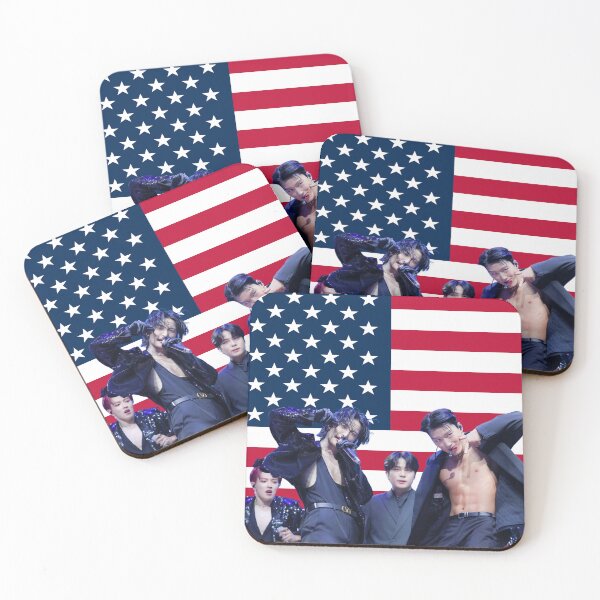 Item preview, USA Flag ATEEZ Kpop Idol Group Meme Funny Kpop designed and sold by StarBunnyDesign.