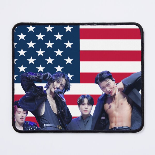 Item preview, USA Flag ATEEZ Kpop Idol Group Meme Funny Kpop designed and sold by StarBunnyDesign.