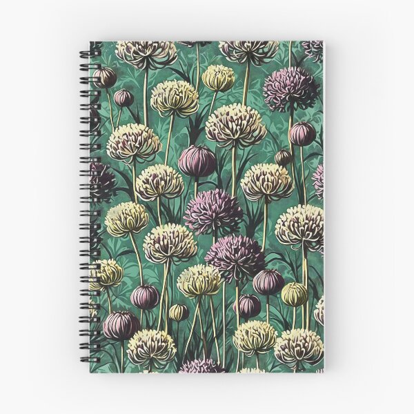 Item preview, Allium In Bloom Flower Background Retro Abstract Art 2 designed and sold by taiche.