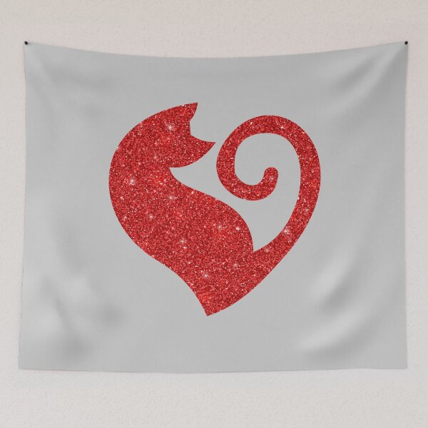 Item preview, Glittery Red Cat Love designed and sold by RakelMacc.