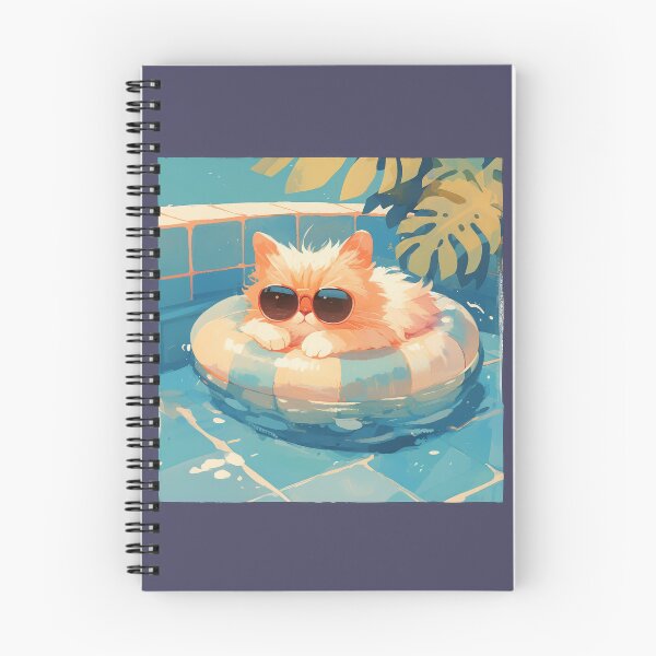 Item preview, Relaxed cat in sunglasses in the swimming pool designed and sold by JoyfulNat.