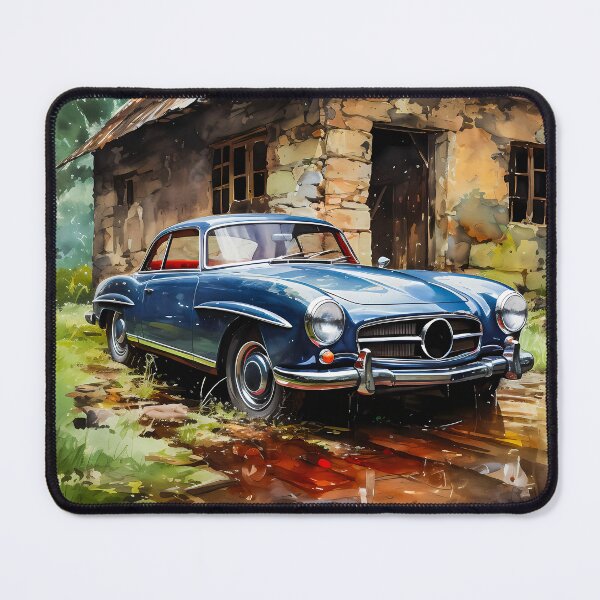 Item preview, Blue Mercedes Benz SL, Classic Elegance Car Rediscovered  designed and sold by RevUpDesign.