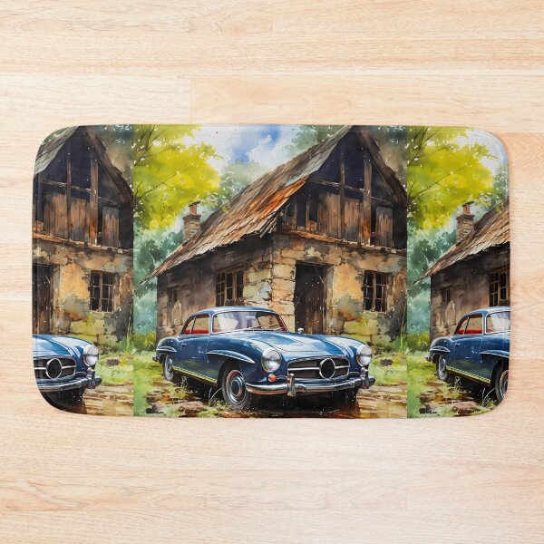 Item preview, Blue Mercedes Benz SL, Classic Elegance Car Rediscovered  designed and sold by RevUpDesign.