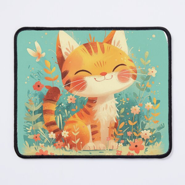Item preview, Cute, adorable cat with flowers designed and sold by JoyfulNat.
