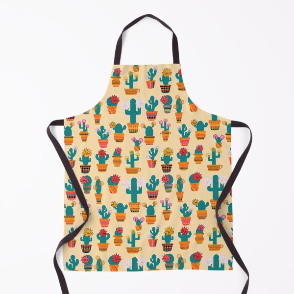 Item preview, Prickly Appeal -Blooming Cacti Pattern on the Light Yellow Background  designed and sold by IraNiva.