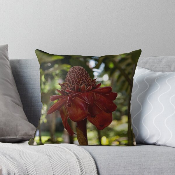 Item preview, Glossy Jewel in the Jungle - Red Torch Ginger Lily designed and sold by Georgia Mizuleva.