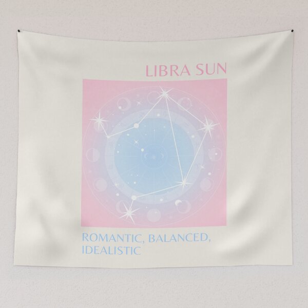 Item preview, Libra, Libra Sun Sign, Libra Zodiac, Pink Aura Gradient designed and sold by Magic Love Art Print.