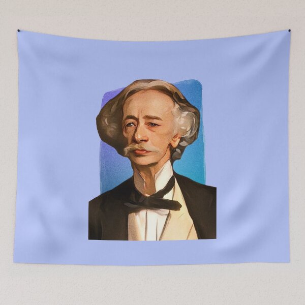 Item preview, English Poet Coventry Patmore - blue - illustration  designed and sold by Litstoy.