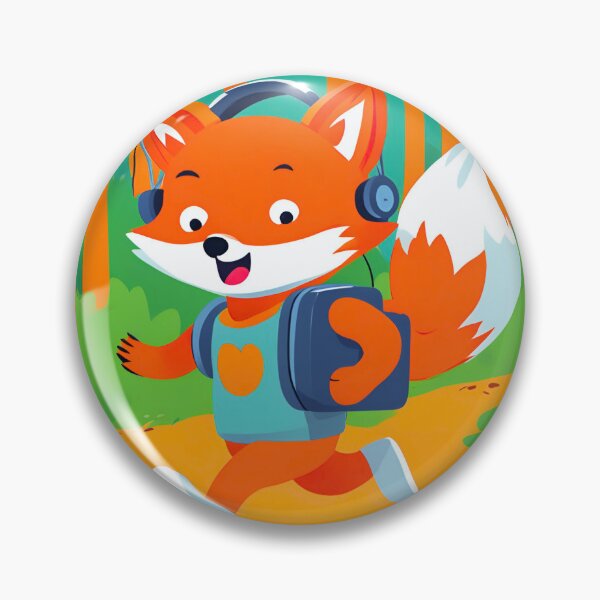 Item preview, Smiling fox sing in forest designed and sold by ColorfulCreate.