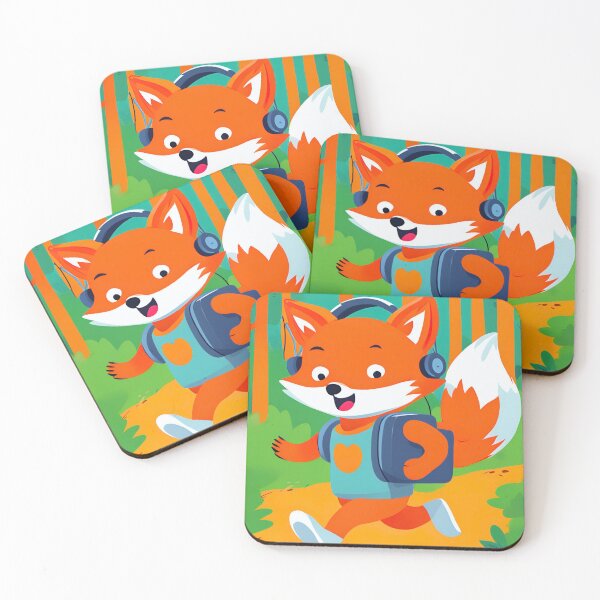 Item preview, Smiling fox sing in forest designed and sold by ColorfulCreate.
