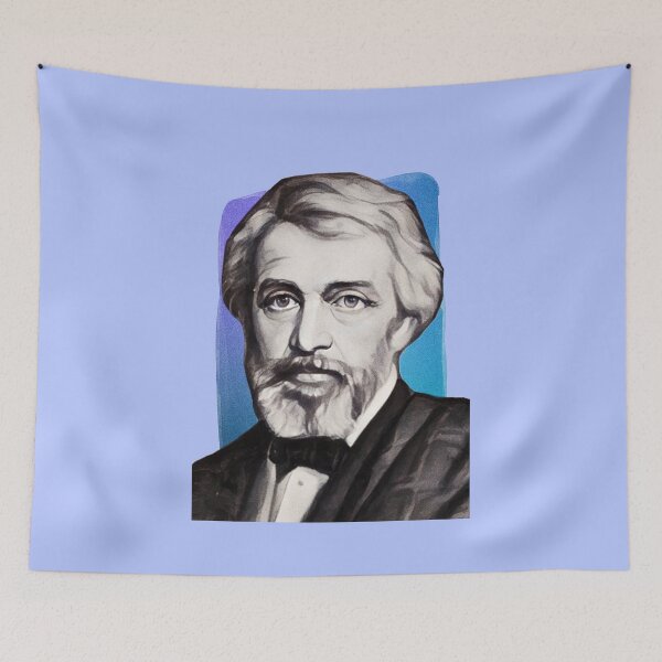 Item preview, Scottish Essayist Thomas Carlyle - blue - illustration  designed and sold by Litstoy.